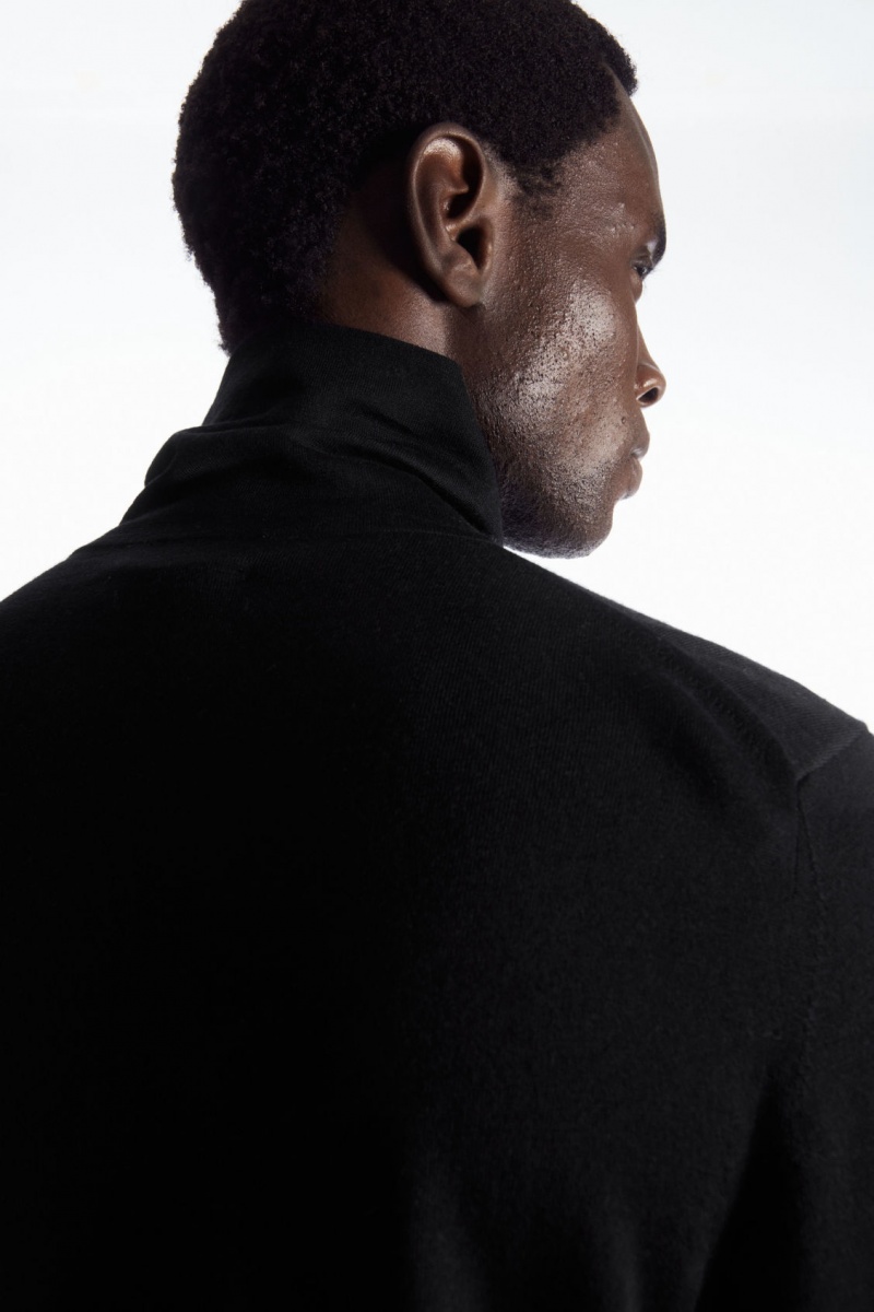 Pánské Svetry COS Merino Vlna Turtleneck Černé | YIGP-35180
