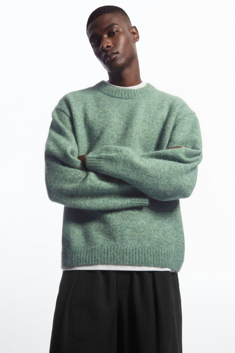 Pánské Svetry COS Oversized Alpaca-Blend Zelene | DYVR-67912