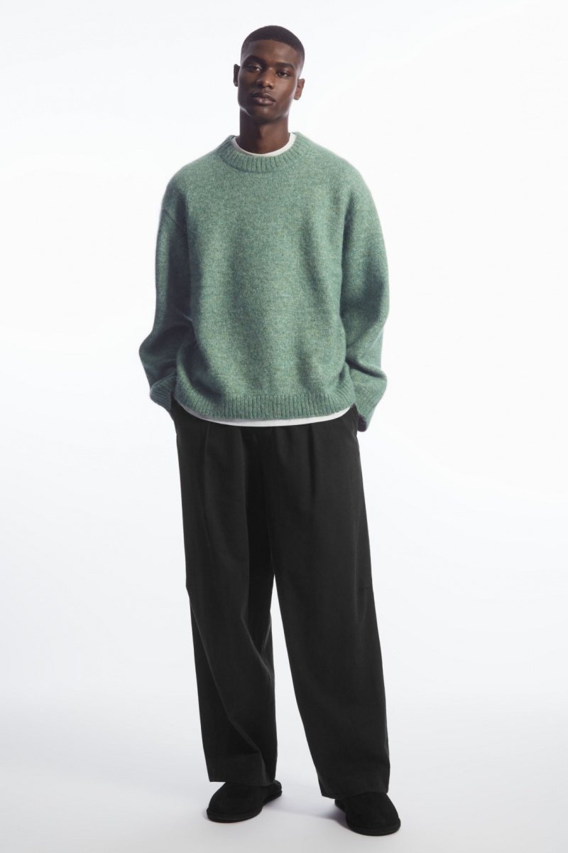 Pánské Svetry COS Oversized Alpaca-Blend Zelene | DYVR-67912