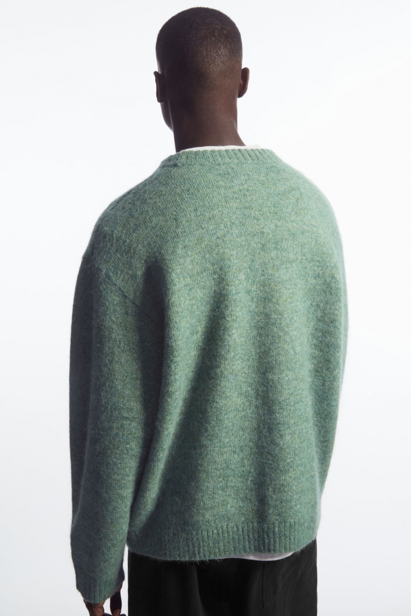 Pánské Svetry COS Oversized Alpaca-Blend Zelene | DYVR-67912