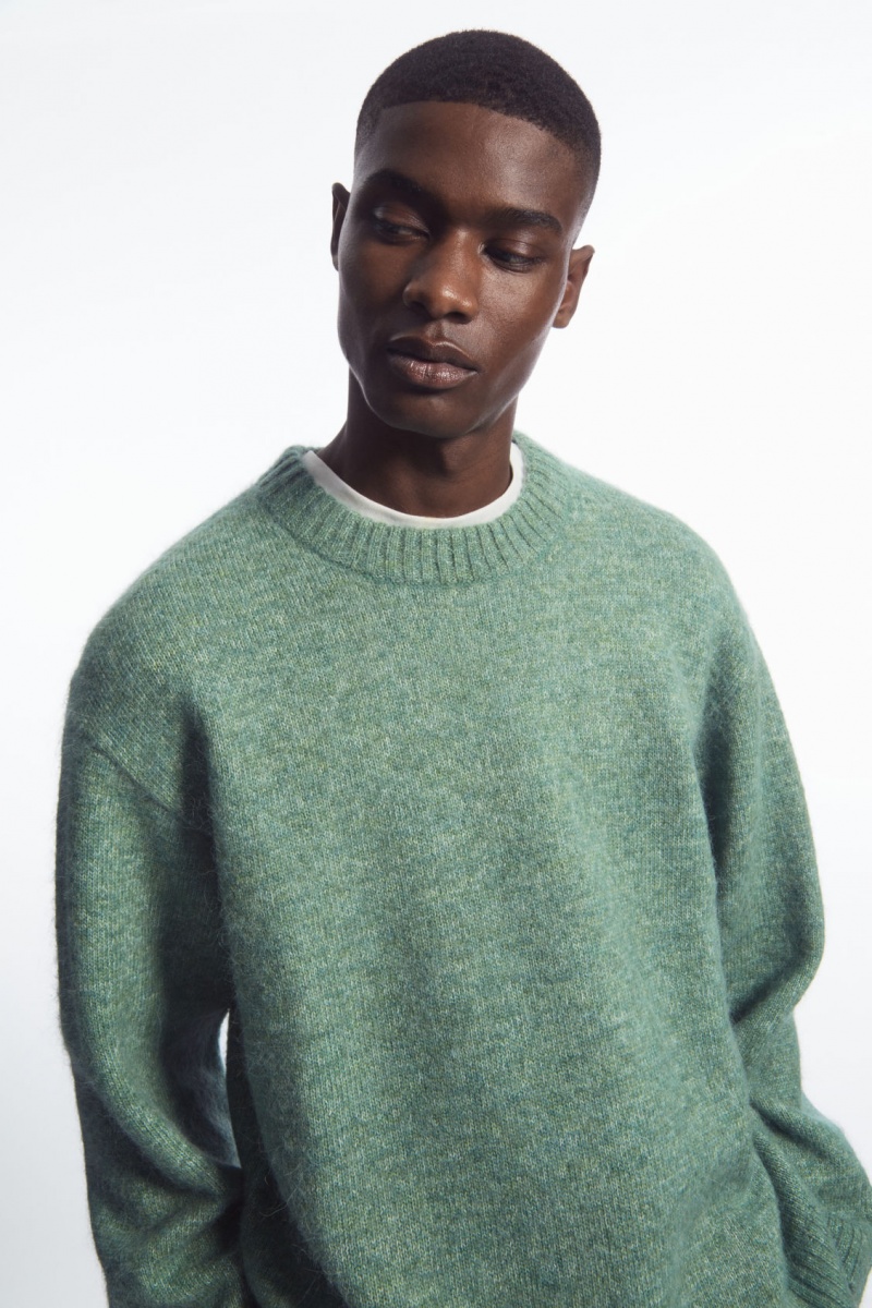 Pánské Svetry COS Oversized Alpaca-Blend Zelene | DYVR-67912