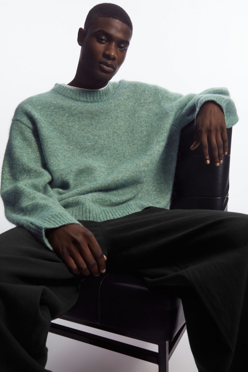 Pánské Svetry COS Oversized Alpaca-Blend Zelene | DYVR-67912