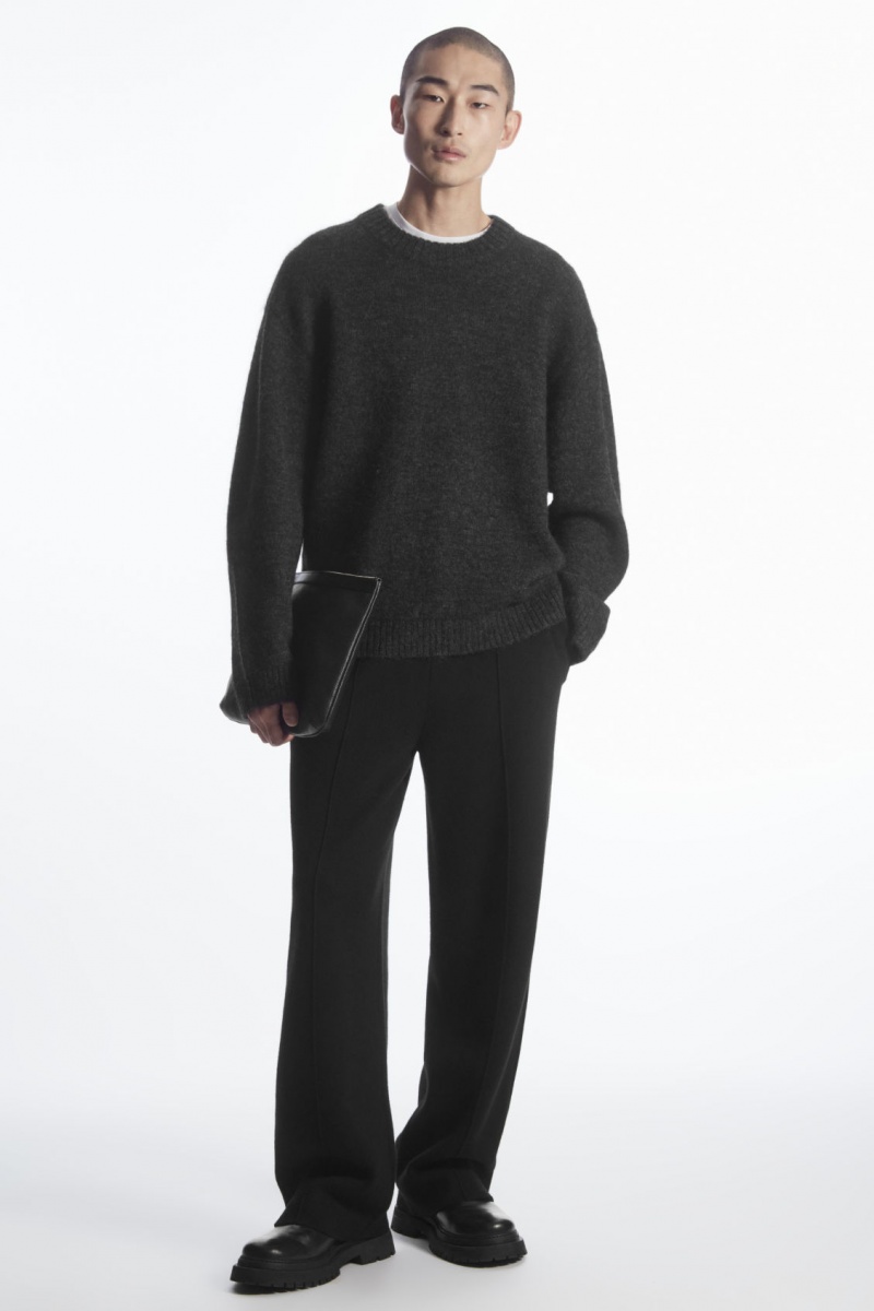 Pánské Svetry COS Oversized Alpaca-Blend Černé | FVDU-83294
