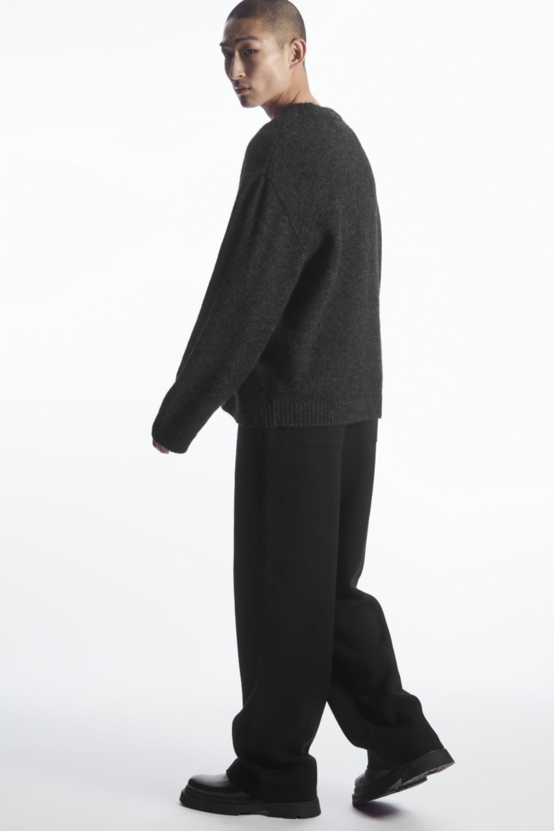 Pánské Svetry COS Oversized Alpaca-Blend Černé | FVDU-83294