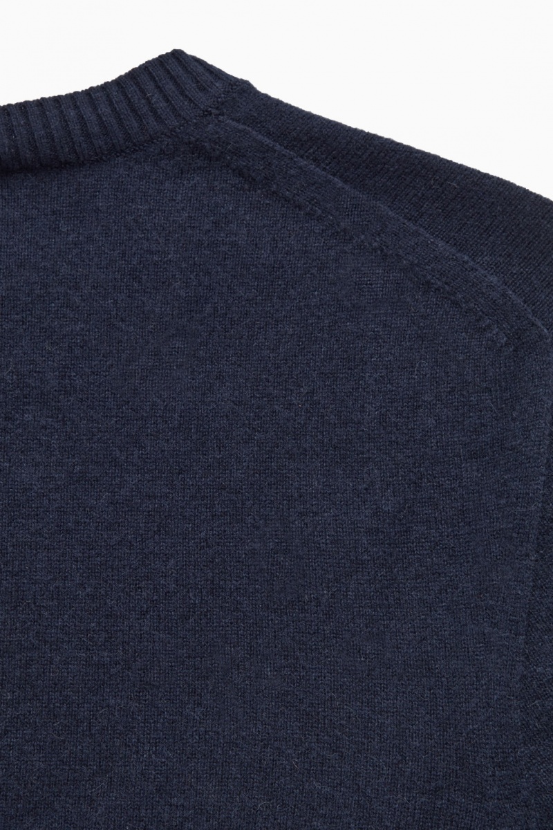 Pánské Svetry COS Pure Cashmere Tmavě Blankyt | AOLW-65203