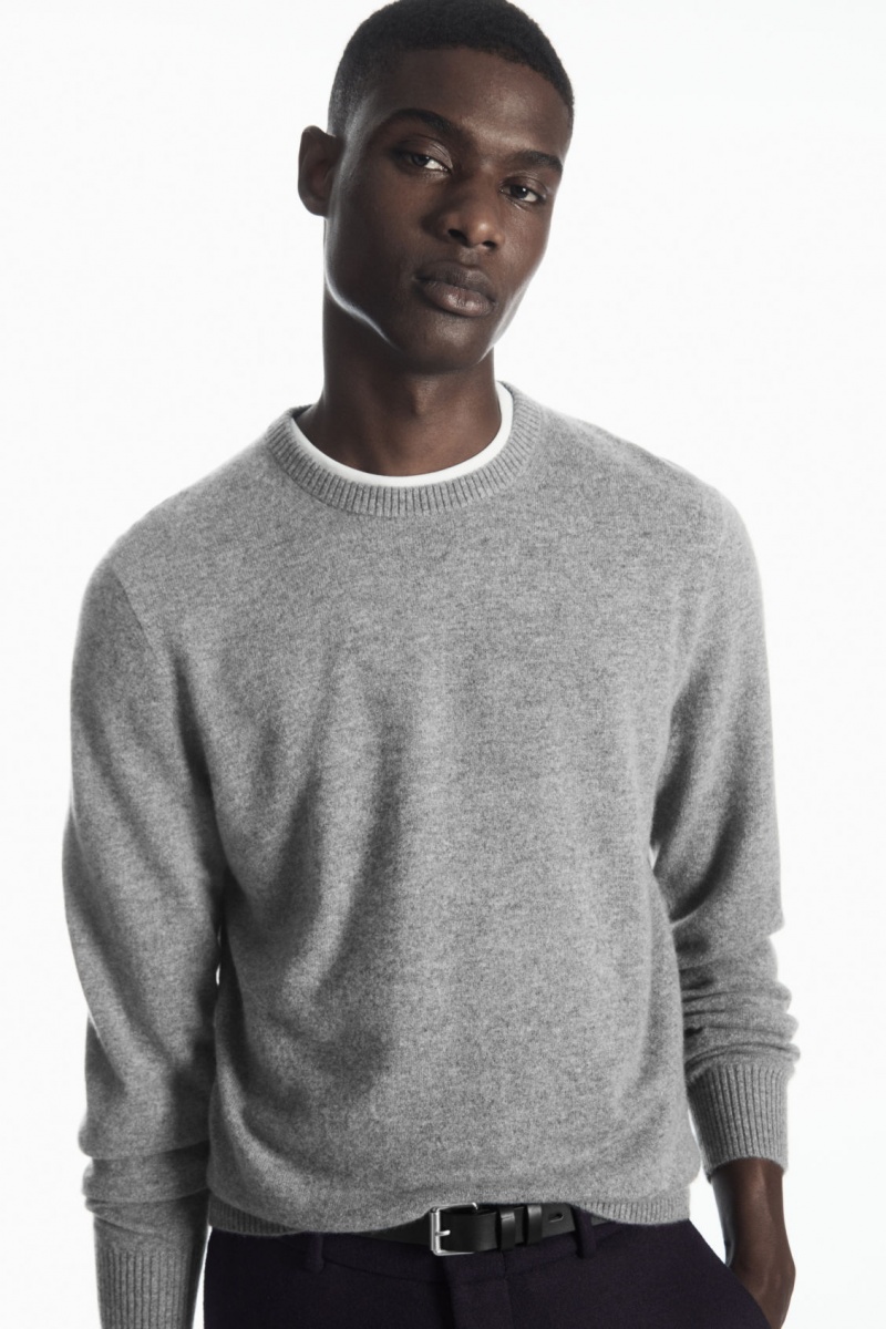 Pánské Svetry COS Pure Cashmere Šedé | DJNX-48361