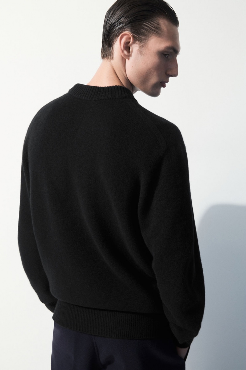 Pánské Svetry COS The Cashmere Crew-Neck Černé | OIZU-35427