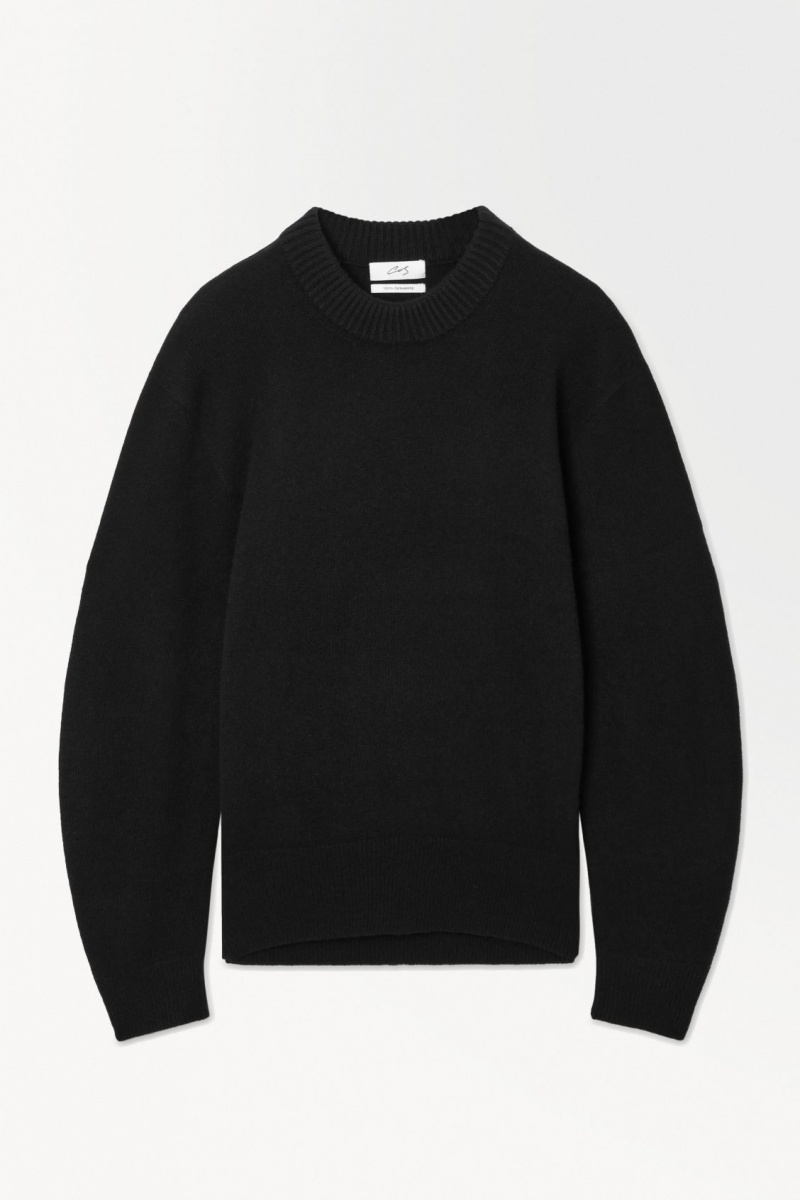 Pánské Svetry COS The Cashmere Crew-Neck Černé | OIZU-35427