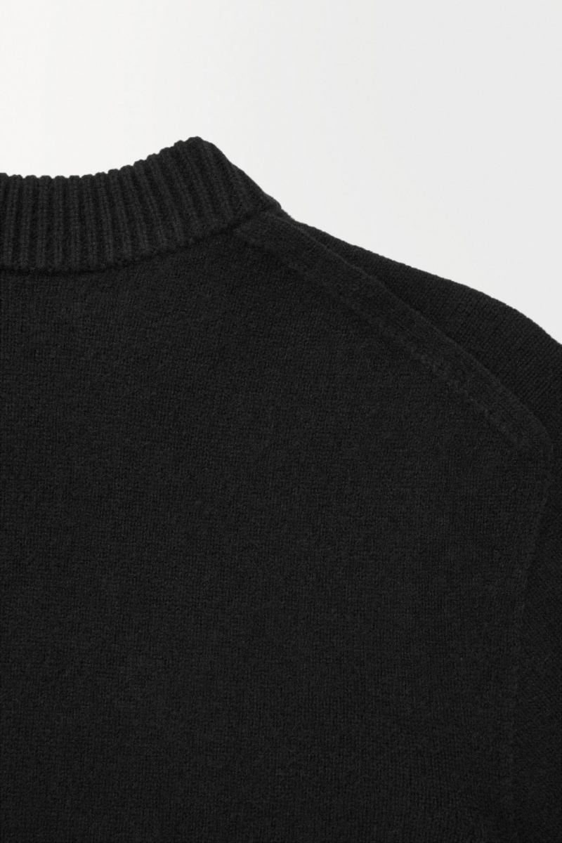 Pánské Svetry COS The Cashmere Crew-Neck Černé | OIZU-35427