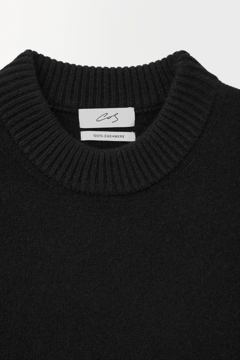 Pánské Svetry COS The Cashmere Crew-Neck Černé | OIZU-35427