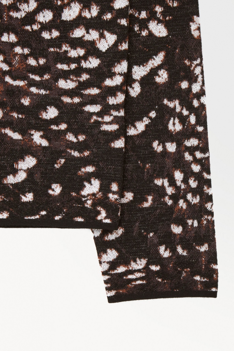 Pánské Svetry COS The Feather-Jacquard Tmavě Hnědé | ESUM-14925