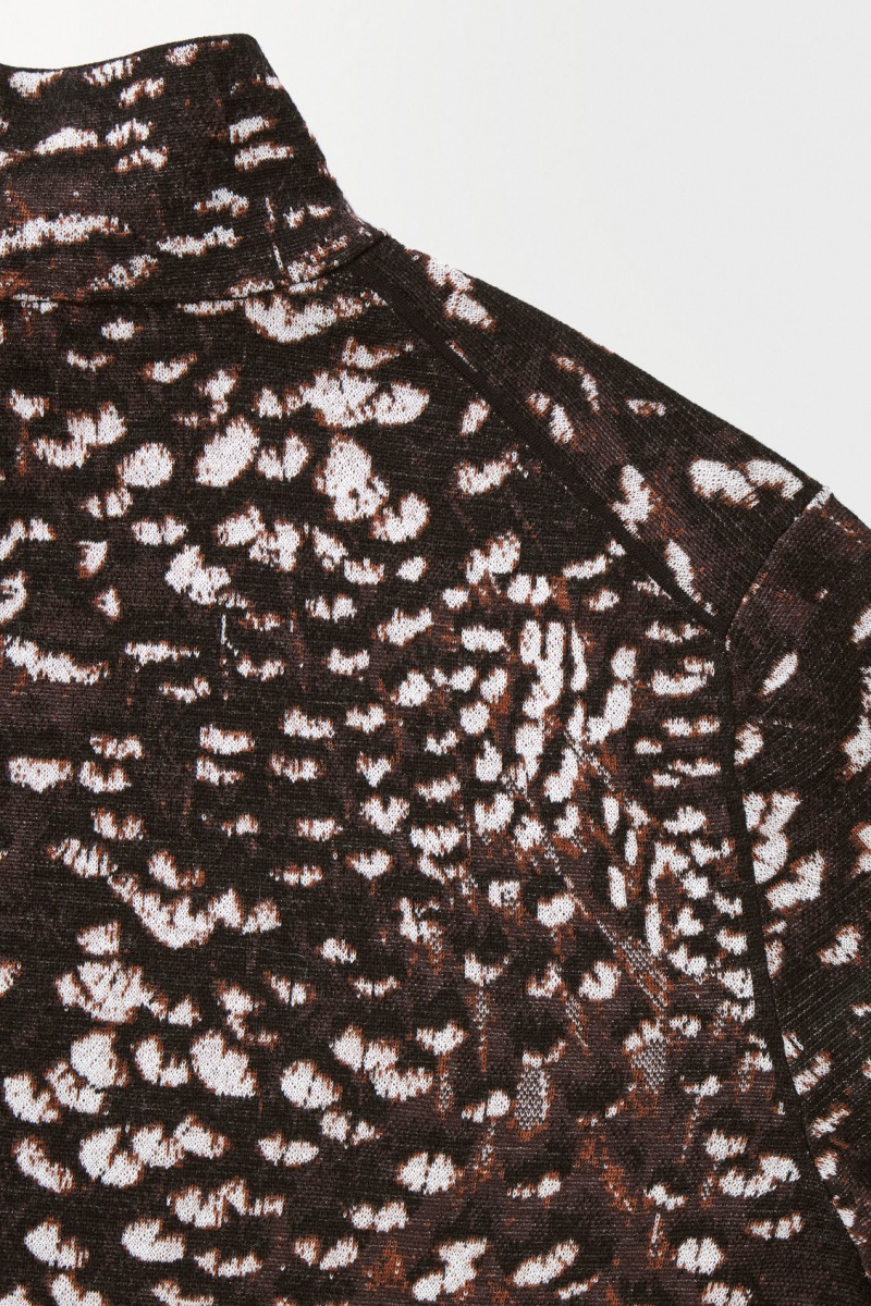 Pánské Svetry COS The Feather-Jacquard Tmavě Hnědé | ESUM-14925