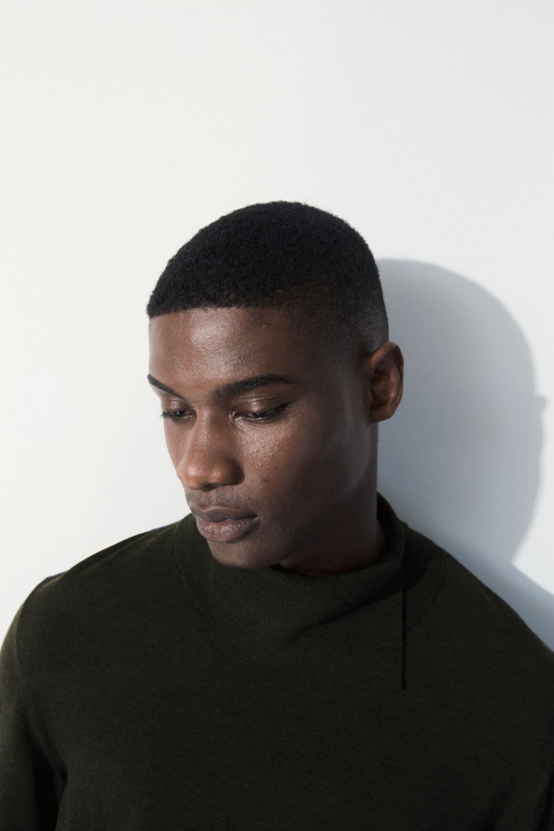 Pánské Svetry COS The Merino Vlna Roll-Neck Tmavě Zelene | GXFZ-30614