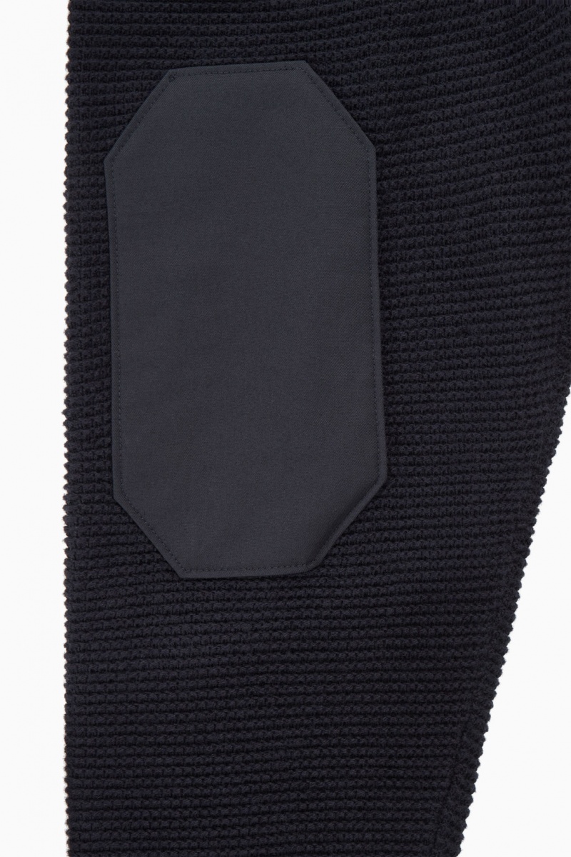 Pánské Svetry COS Waffle-Knit Henley Tmavě Blankyt | ZHYX-27580