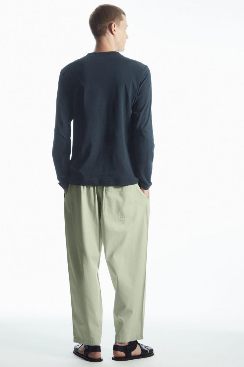 Pánské Tričko COS Lehké Long-Sleeved Tmavě Blankyt | TUSC-72401