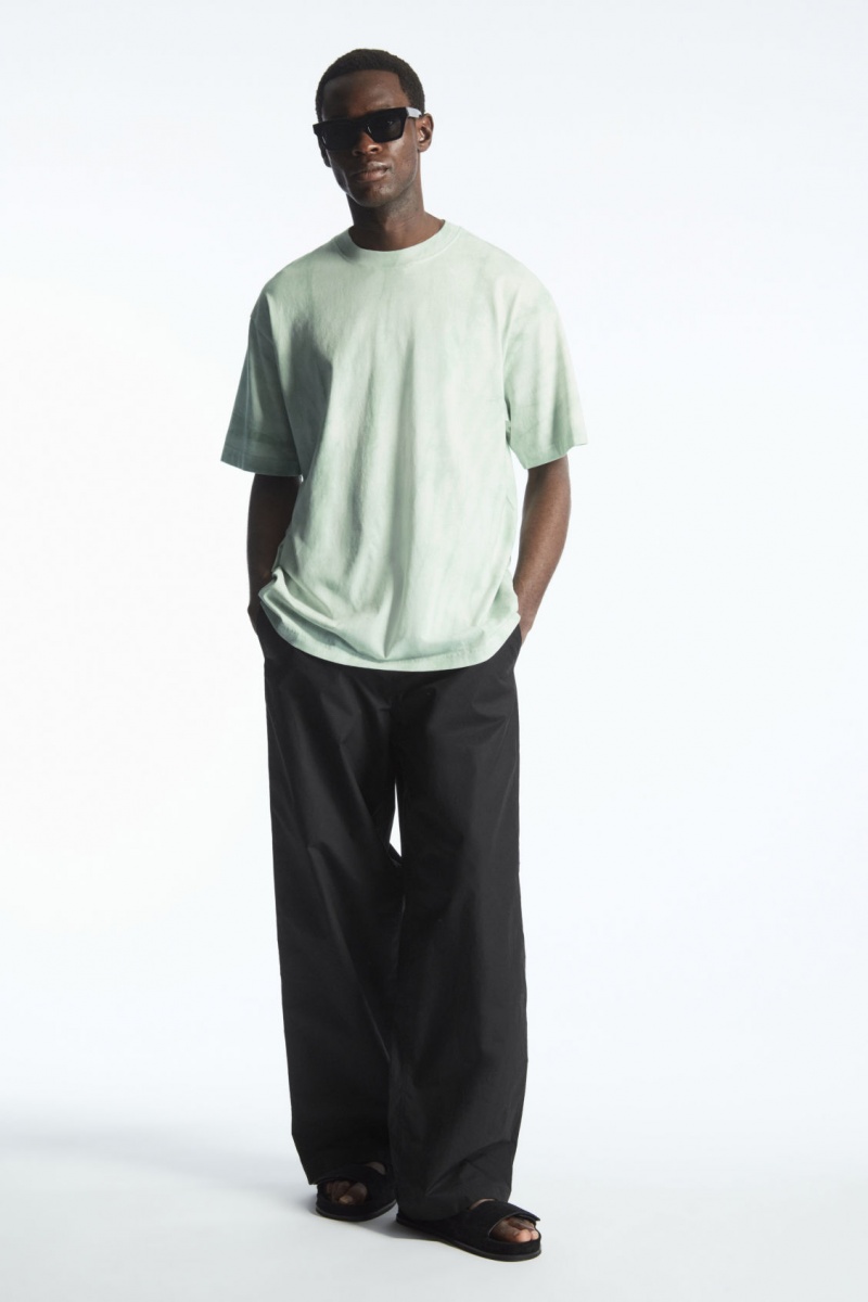 Pánské Tričko COS Oversized-Dye Světle Zelene Bílé | DGIZ-12908