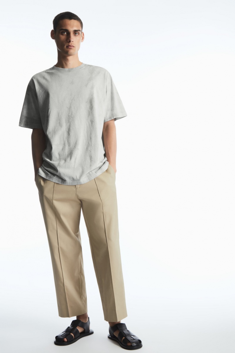 Pánské Tričko COS Oversized-Dye Šedé | SYJE-41287