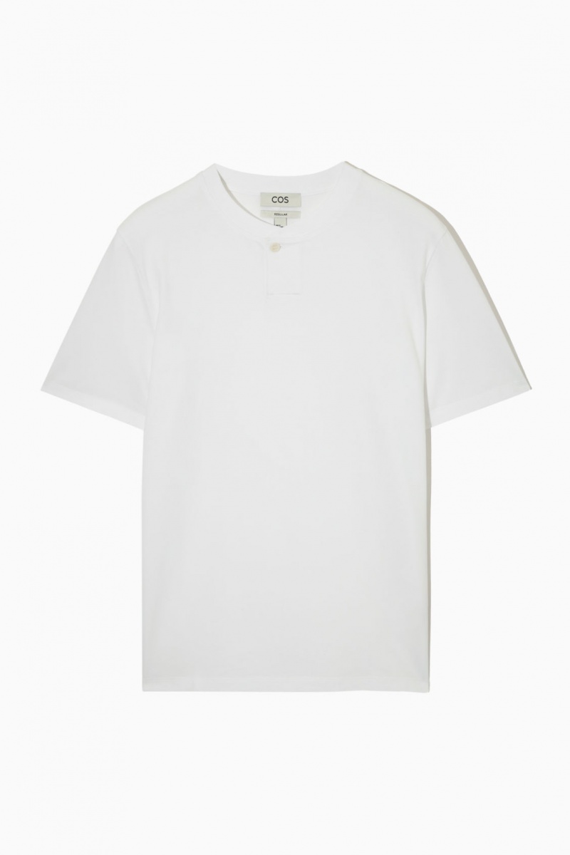 Pánské Tričko COS Regular-Fit Baseball Bílé | VOFU-43218