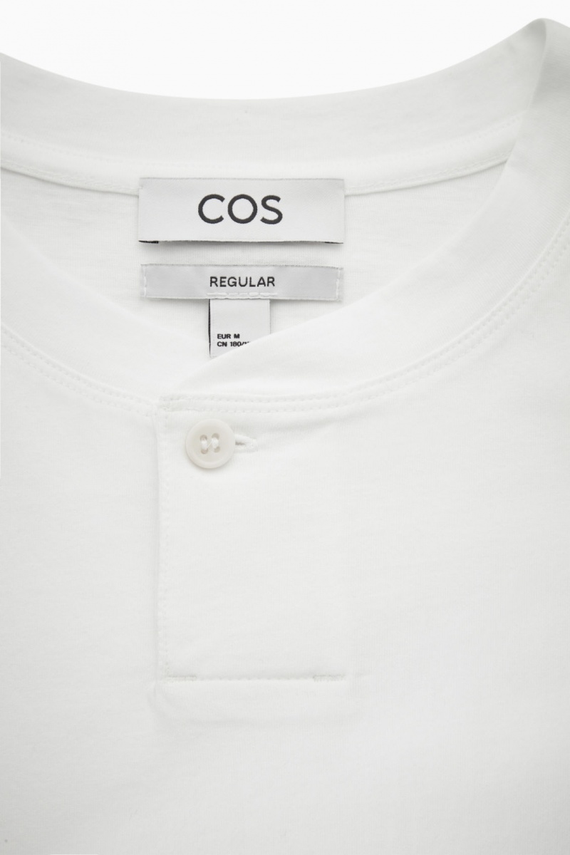 Pánské Tričko COS Regular-Fit Baseball Bílé | VOFU-43218