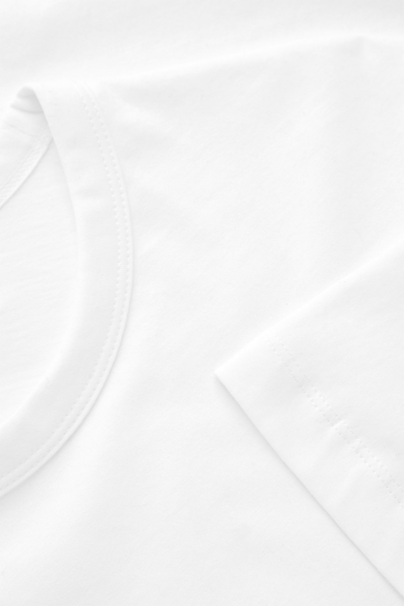 Pánské Tričko COS Regular-Fit Mid-Weight Brushed Bílé | LVFG-30948