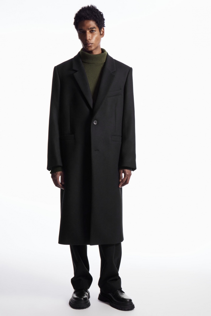 Pánské Vesta COS Vlna Rollneck Collar Tmavě Hnědožlutý | SBMR-20386
