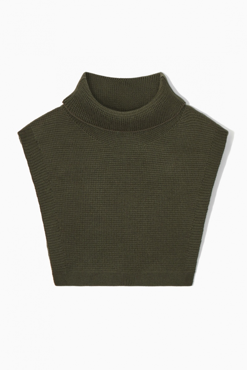 Pánské Vesta COS Vlna Rollneck Collar Tmavě Hnědožlutý | SBMR-20386