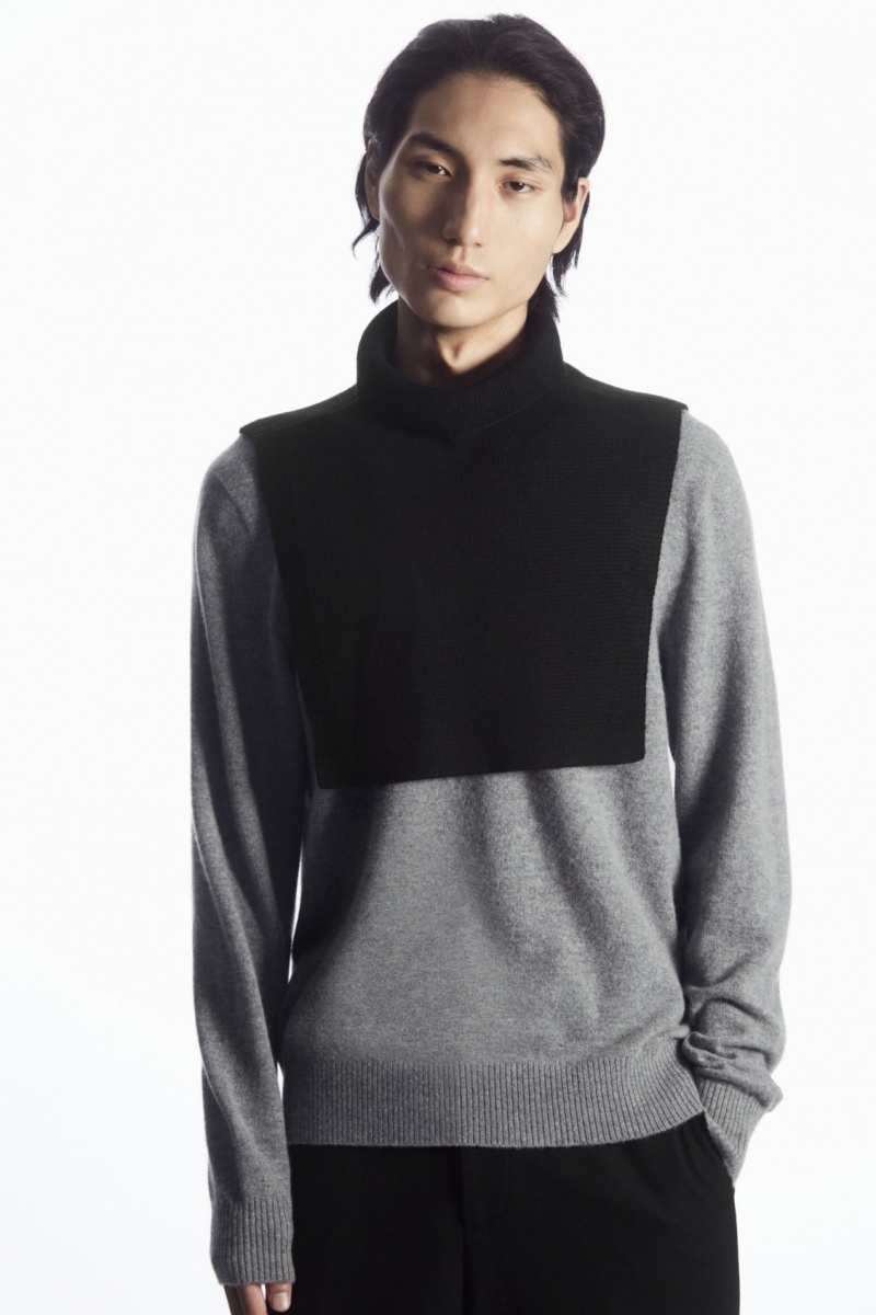 Pánské Vesta COS Vlna Rollneck Collar Černé | NJUT-64123