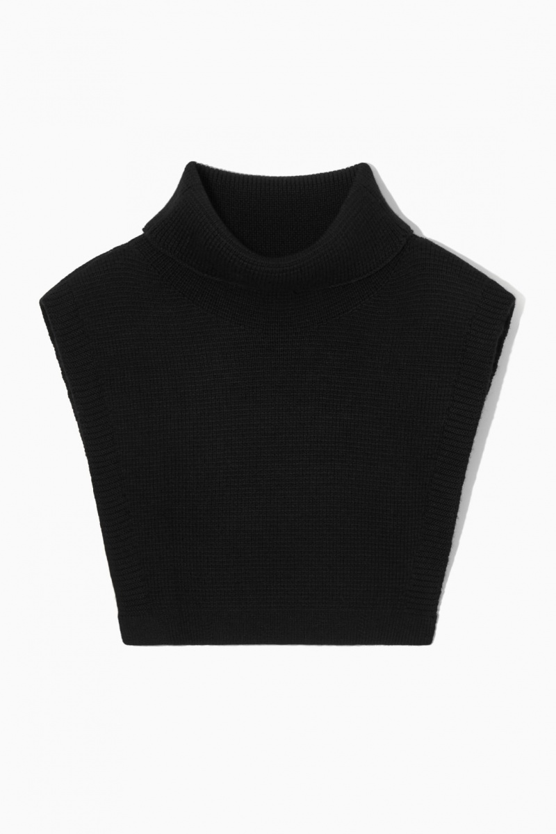 Pánské Vesta COS Vlna Rollneck Collar Černé | NJUT-64123
