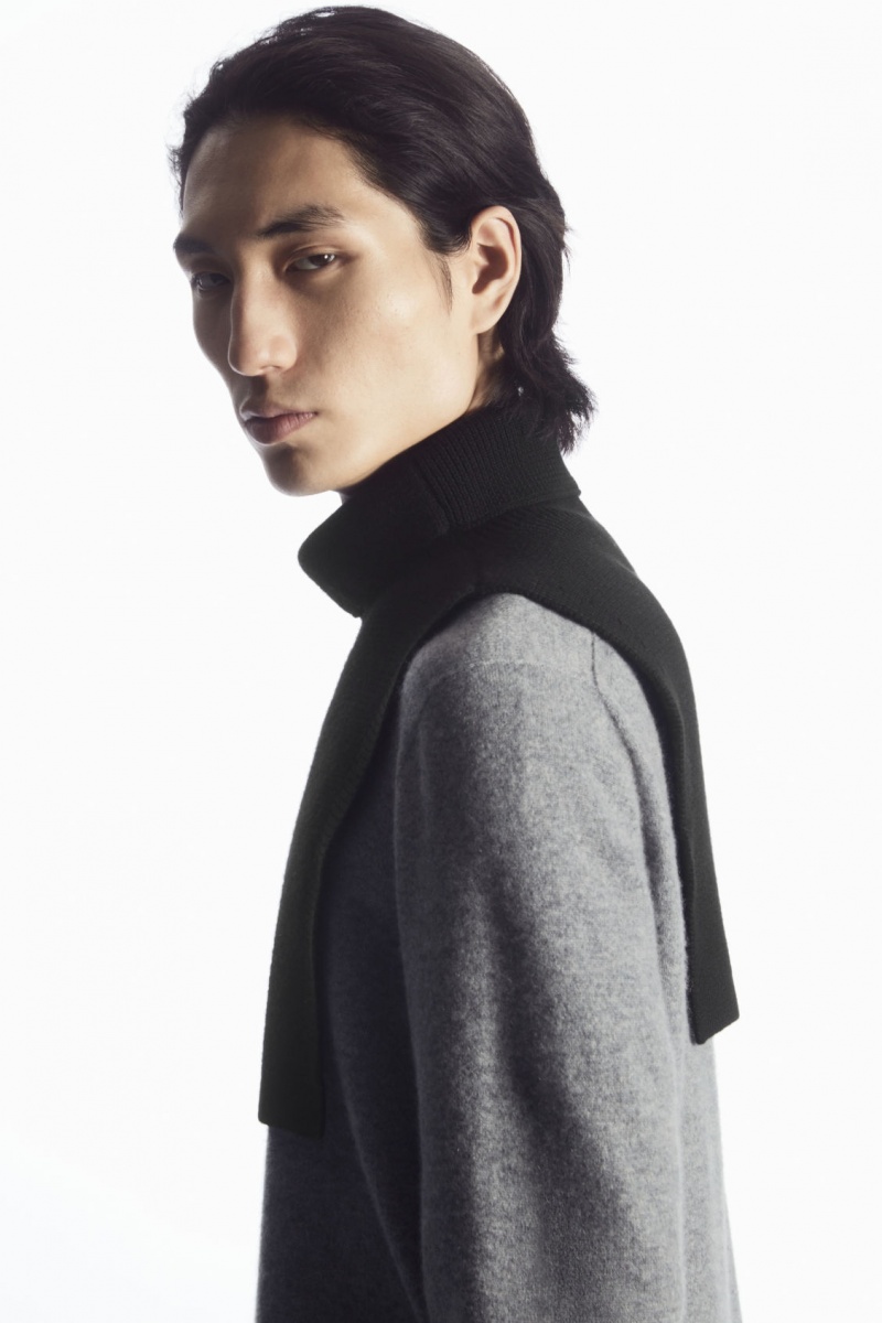 Pánské Vesta COS Vlna Rollneck Collar Černé | NJUT-64123