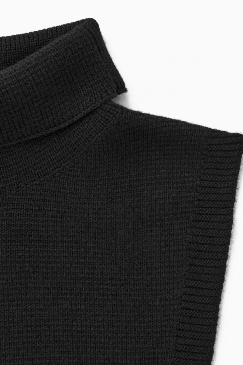 Pánské Vesta COS Vlna Rollneck Collar Černé | BPRQ-50143