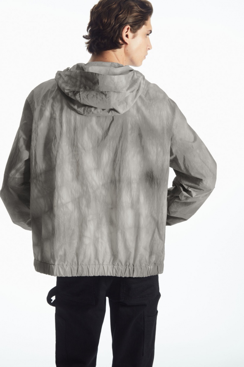 Pánské Větrovka COS Tie-Dye Print Packable Šedé | ITMK-74392