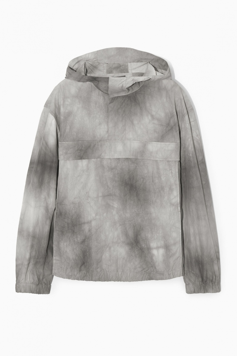 Pánské Větrovka COS Tie-Dye Print Packable Šedé | ITMK-74392