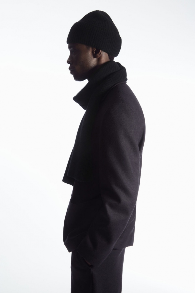 Pánské Čepice COS Cashmere-Blend Černé | YSDK-57390