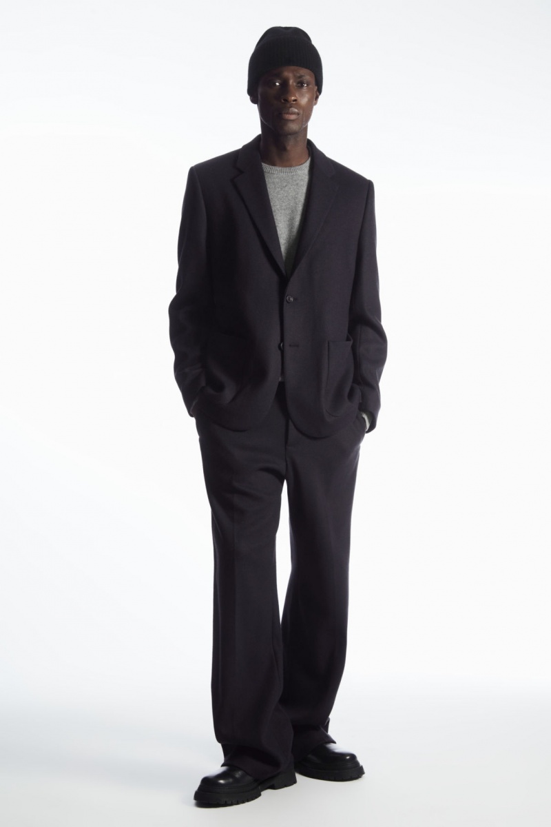 Pánské Čepice COS Cashmere-Blend Černé | YSDK-57390