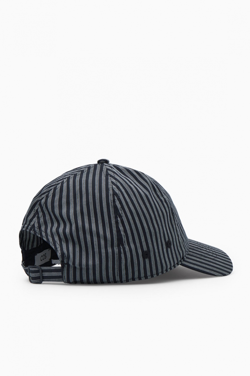 Pánské Čepice COS Pruhovaný Baseball Tmavě Blankyt | ZMSX-95647