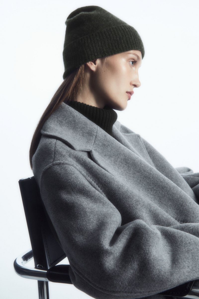 Pánské Čepice COS Pure Cashmere Tmavě Šedé | SFHQ-03695