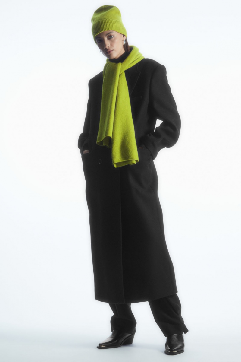 Pánské Čepice COS Pure Cashmere Zelene | JKDE-64103