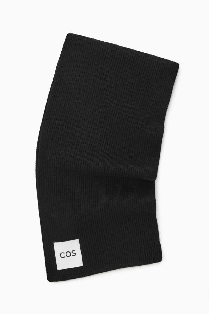 Pánské Šátek COS Cashmere-Blend Černé | ZBIT-92756