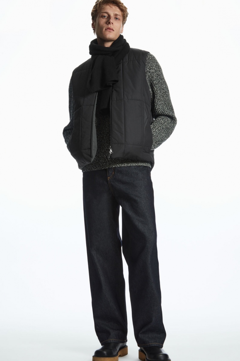 Pánské Šátek COS Pure Cashmere Černé | TQYK-56420