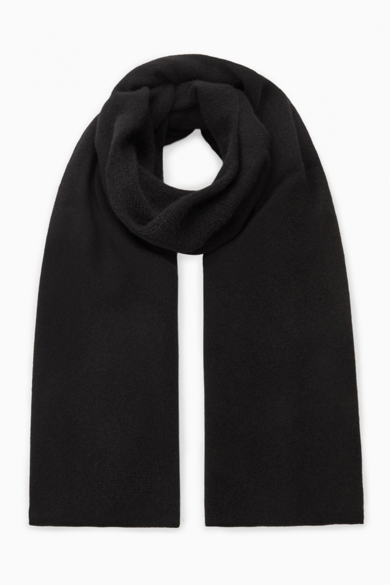 Pánské Šátek COS Pure Cashmere Černé | TQYK-56420