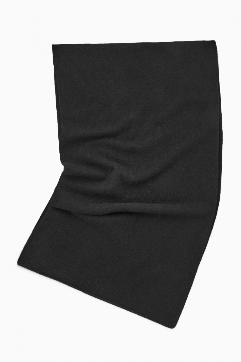 Pánské Šátek COS Pure Cashmere Černé | TQYK-56420