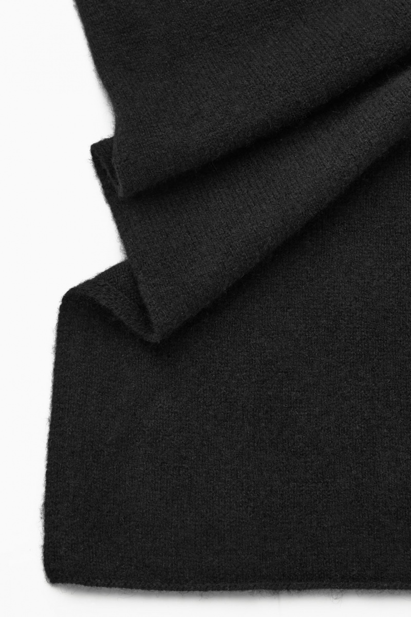 Pánské Šátek COS Pure Cashmere Černé | TQYK-56420