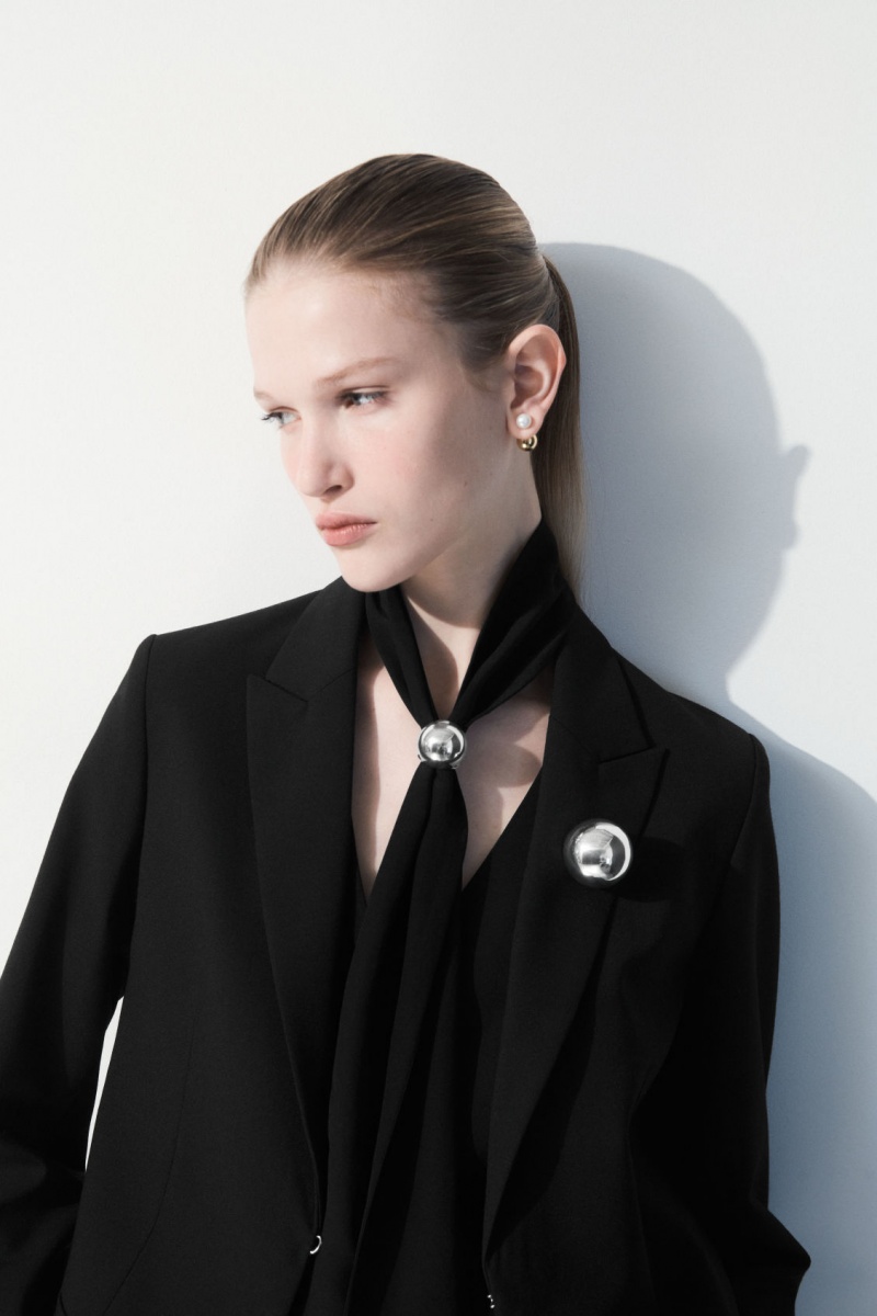 Pánské Šátek COS The Pure Silk Černé | FNSQ-27630