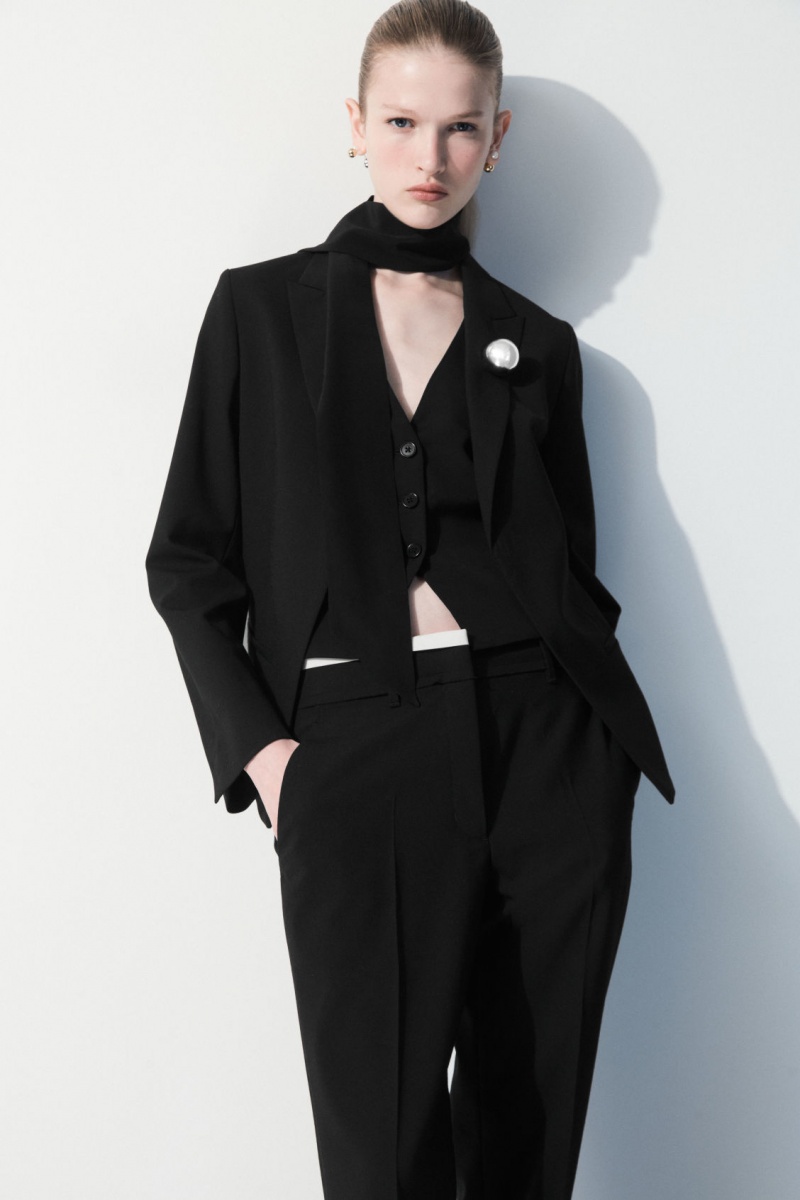 Pánské Šátek COS The Pure Silk Černé | FNSQ-27630
