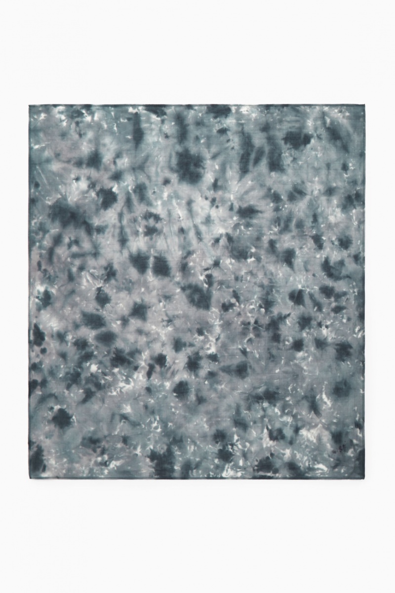 Pánské Šátek COS Tie-Dye Print Neck Šedé | XTYJ-91728