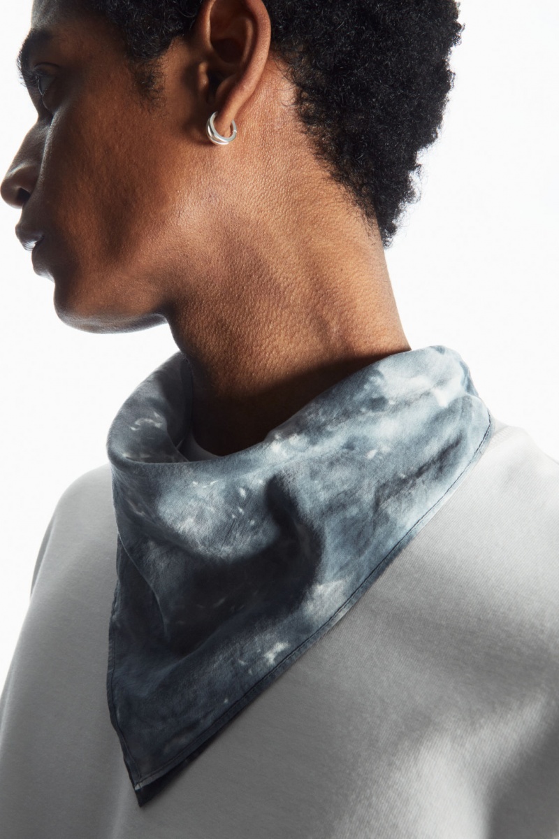 Pánské Šátek COS Tie-Dye Print Neck Šedé | XTYJ-91728